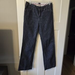 GAP Women's Dark Wash Trouser Style Wide Leg Jeans